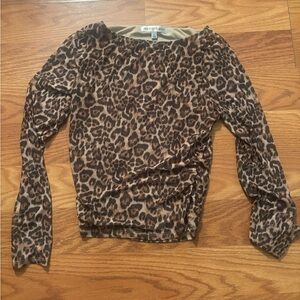 Madden Girl mesh leopard Print Top